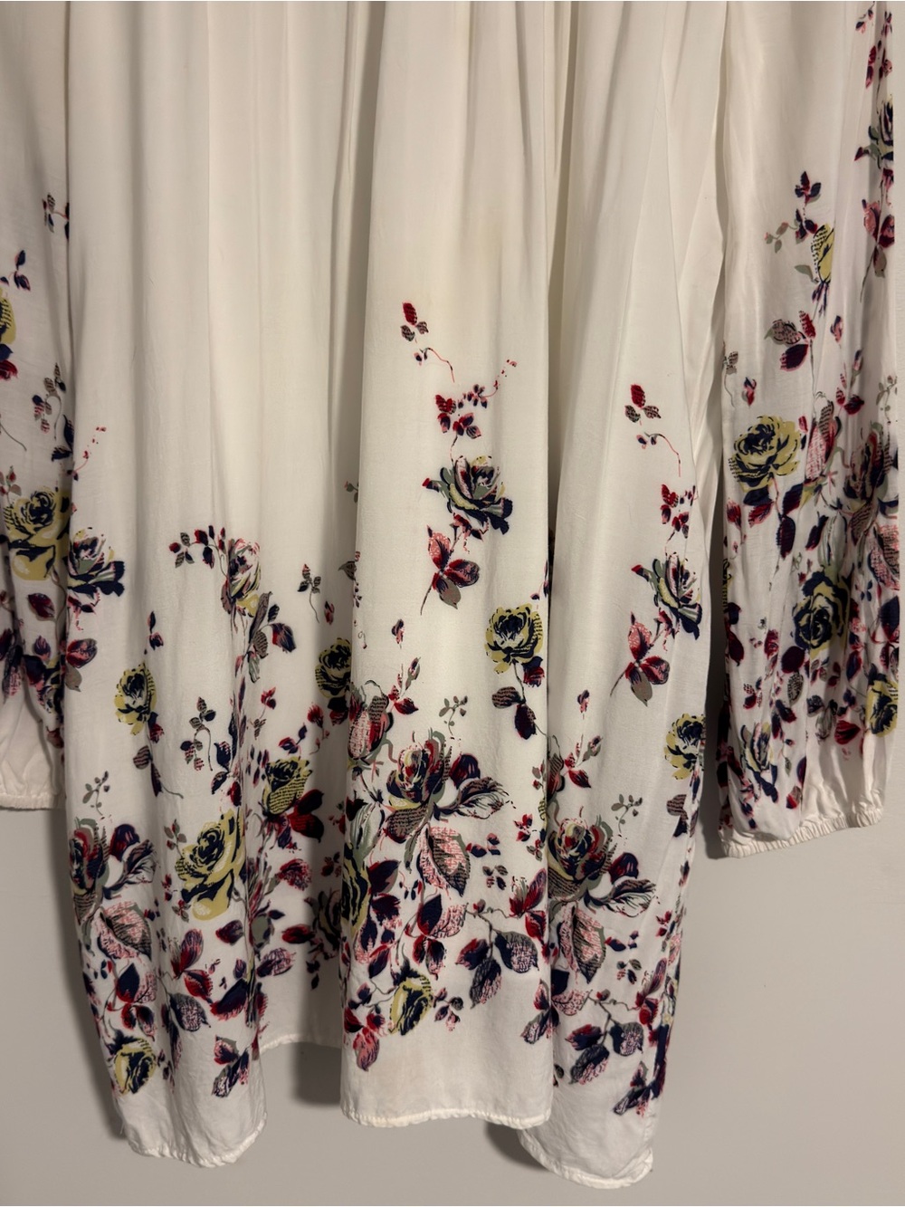 entro White Floral Mini Dress with Strappy Yoke - Picture 5 of 7
